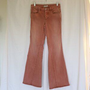 Free People Rust - Flare Jeans W26 Low Rise Bell Bottom Boho 70s Style